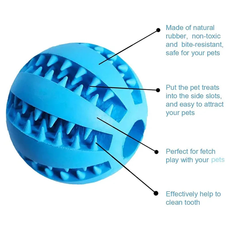 Interactive Pet Rubber Balls Dog Toy Puppy Chew Toys Teeth Cleaning Ball Treat