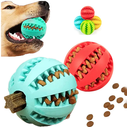 Interactive Pet Rubber Balls Dog Toy Puppy Chew Toys Teeth Cleaning Ball Treat