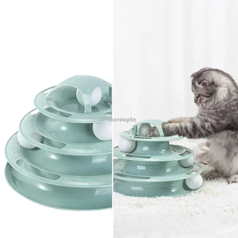 Cat Tunnel Toy Tower Tracks, Interactive Toys, Intelligence Training, Amusement Board