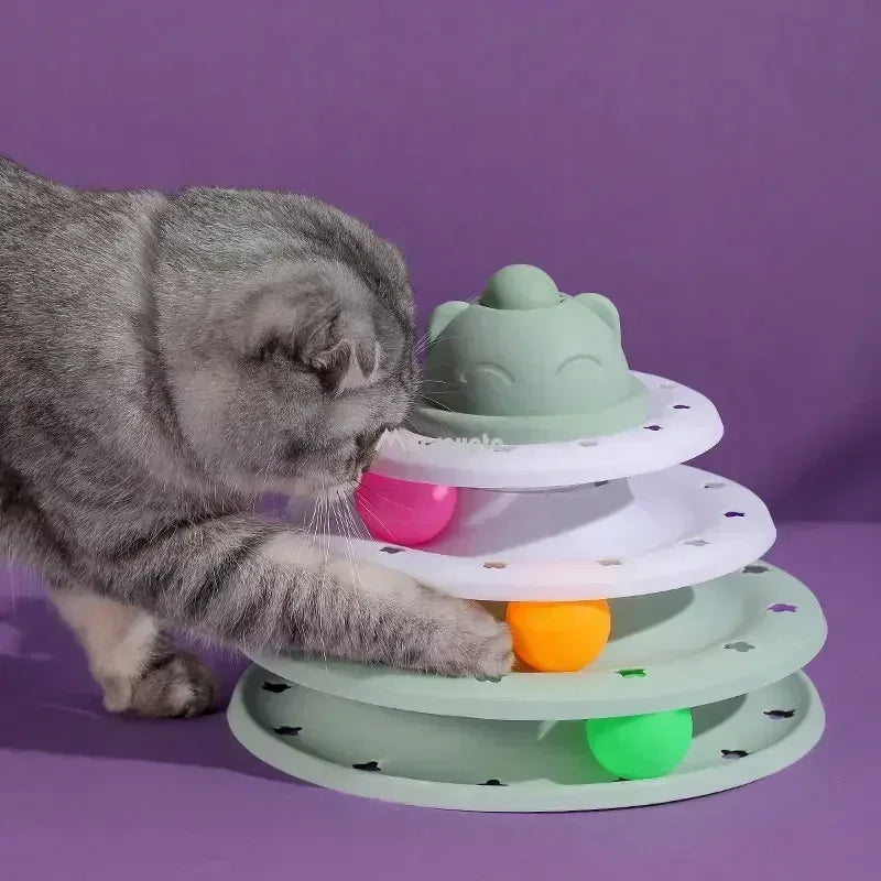 Cat Tunnel Toy Tower Tracks, Interactive Toys, Intelligence Training, Amusement Board