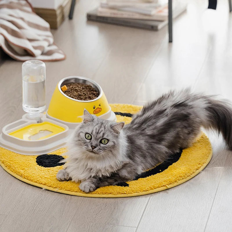 Pet Bowls with Water Feeder Detachable 15° Tilted Cat Bowl Automatic