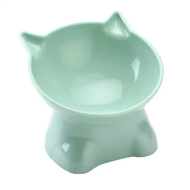 Tall Cat Bowl Dog Bowl Anti-dumping 45°Neck Guard Cat Water Bowl