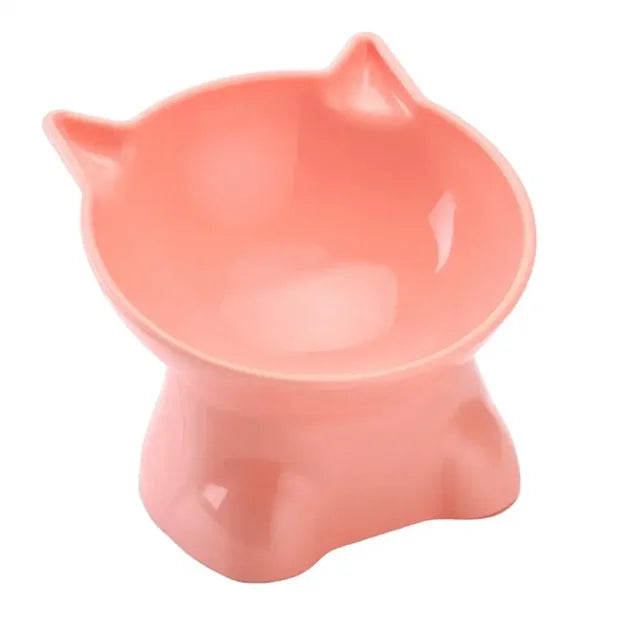 Tall Cat Bowl Dog Bowl Anti-dumping 45°Neck Guard Cat Water Bowl