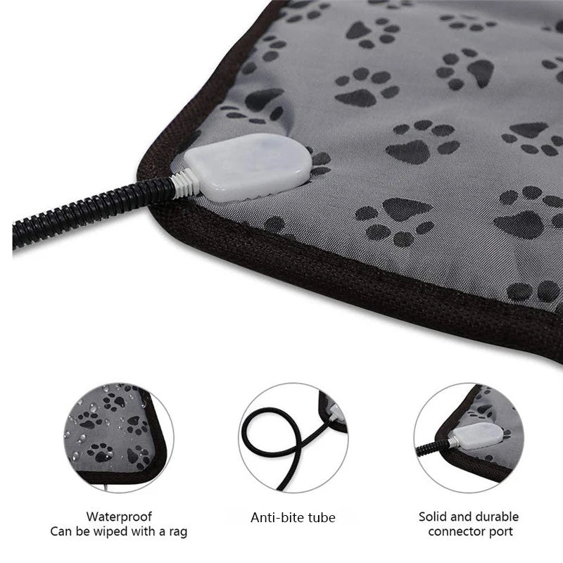 Pet Heating Pad Electric Blanket Dog Mattress Winter Warm Bed Waterproof